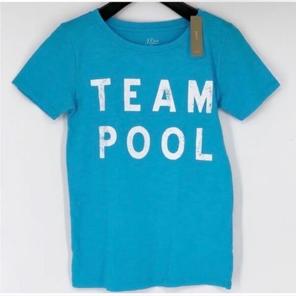 NWT j crew xxs team pool blue tee - Picture 1 of 6